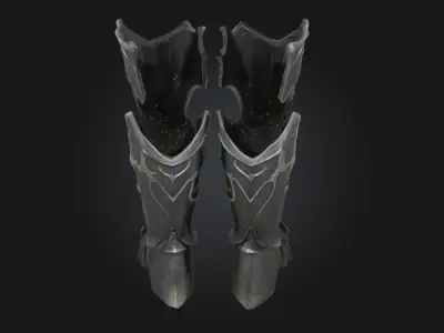 Enchanted Greaves  Leg Armor Infused with Arcane Power 3D model