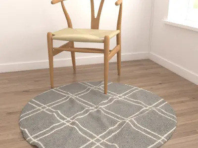 Round Rug Set 186 3D model