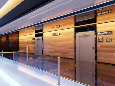 Modern Underground Luxury Car Park - Garage 3D Model 3D model