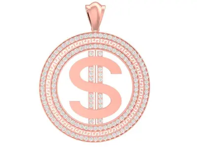 Luxury Dollar Sign Pendant Jewelry 3D Model 3782 3D print model