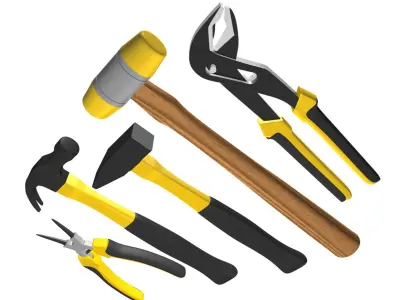 Tools instruments set 3D model