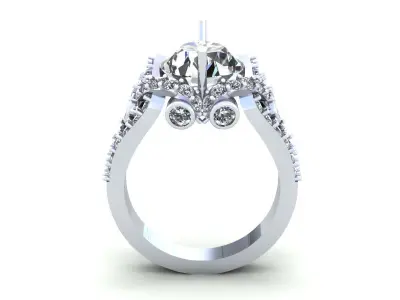 Creative Woman Wedding Ring 377 3D print model