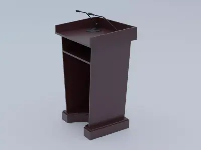 Wood Pulpit  Low-poly 3D model