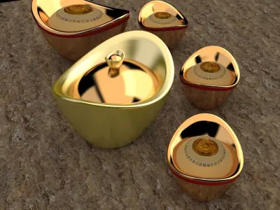 chinese gold ingot  3D model