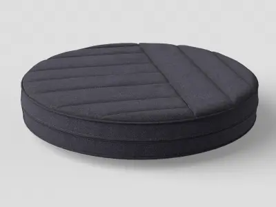 Crash Pad Lounge Chair in tweed Low-poly 3D model