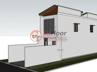 House 4x21m code 440- Sketchup 3D model 3D model 3D model