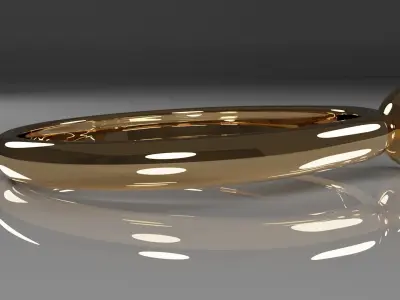 Ring with peridot 3D model 3D model