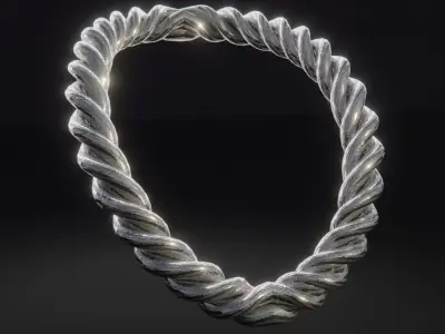 Spiral Chains - 4 Pack Low-poly 3D model