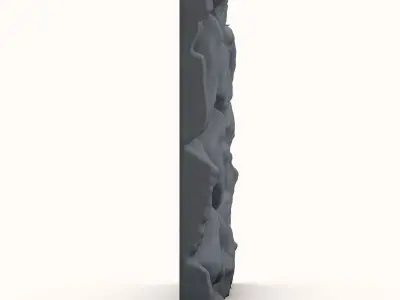 Rough Sandstone Wall Kitbash 3D model
