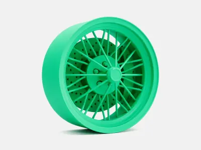 22x9 Texan Wire Wheel and Brake 3D print model