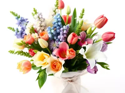 Vibrant Floral Bouquet model pack Low-poly 3D model