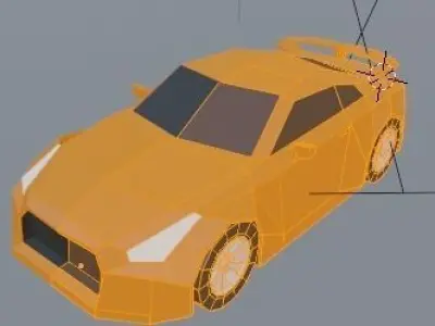 Low poly nissan gtr r35 Low-poly 3D model