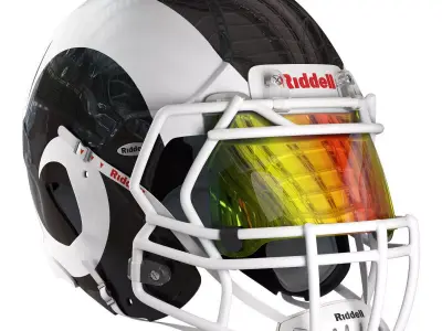 Riddell speed helmet los angeles rams 3D model