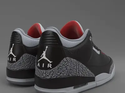 Air Jordan 3 Retro PBR 3D model