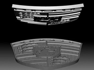 Porsche logo for CNC router or 3D printer 3D print model