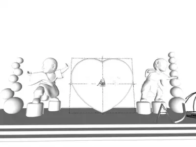 DECORATIVE KIT Low-poly 3D model