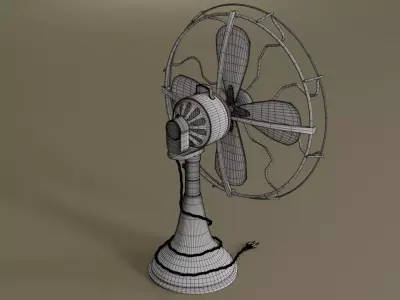 Vintage Electric Fan - Antique 3D Model 3D model