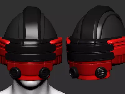 helmet high poly sculpt 3d printable  3D model