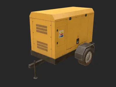Electric Generator Low-poly 3D model