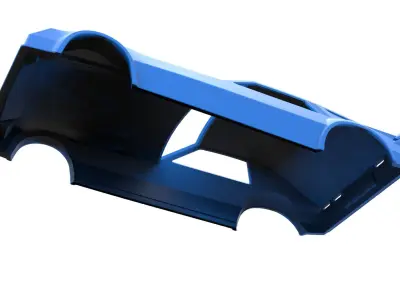 Shell of Vintage Funny Car Scale 1 to 25 3D print model