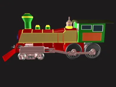 Toy Train Engine 02 3D model