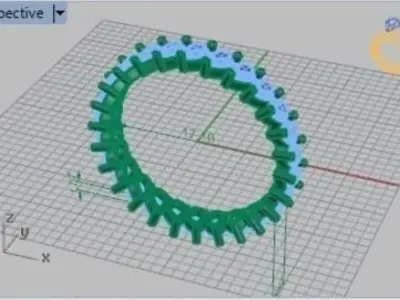 Pear Shape Diamond Ring 301 3D print model