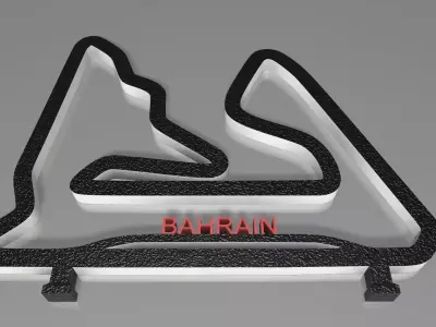 F1 Bahrain Racing Track Decor STL File Autodesk Fusion 360 3D print model