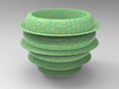 Miz Vase Low-poly 3D model