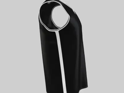 Men tank top Marvelous Designer UV map 3D model