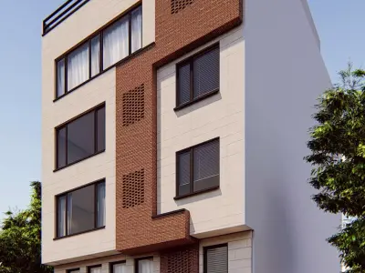flat apartment window Residential 02 3D model