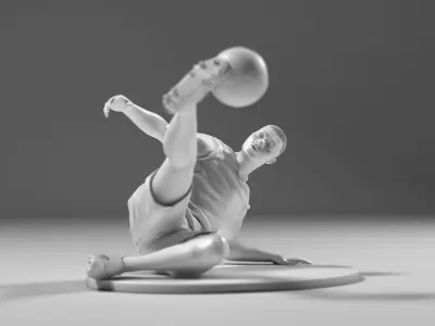 Footballer 05 FootStrike 09 Stl 3D print model