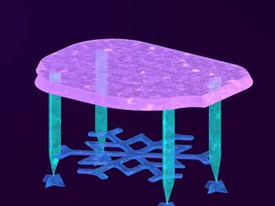 Ice-Themed Cartoon Furniture Collection 3D model