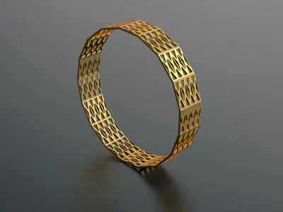 Parametric Ring Design Grasshopper Rhino Files Download 3D model