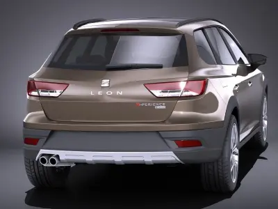 Seat Leon X-Perience 2017 VRAY 3D model