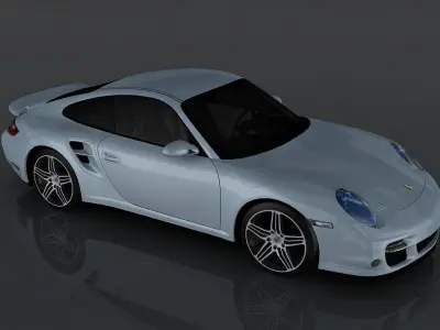 Porsche 911 997 Low-poly 3D model