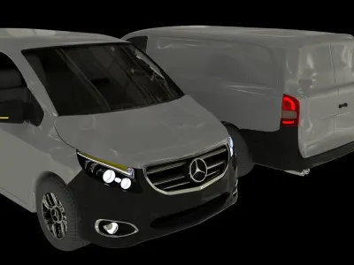 Mercedes-Benz Vito Low-poly 3D model
