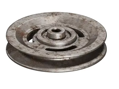 Rusty Gym Machine Pulley 3D model