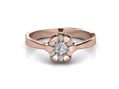 STL 3DM Print Ready Women Diamond Ring Lightweight Printable  3D print model 29