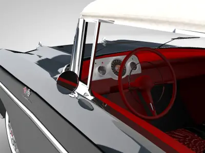 Car Chevy Bel Air Black 3D model