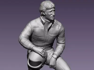 Mario Andretti Racing Driver 3D print model
