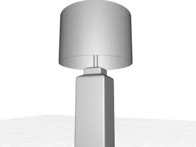 Loudoun White Table Light Lamp 3D model