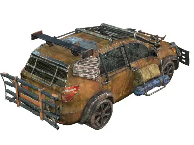 Doomsday SUV Low-poly 3D model