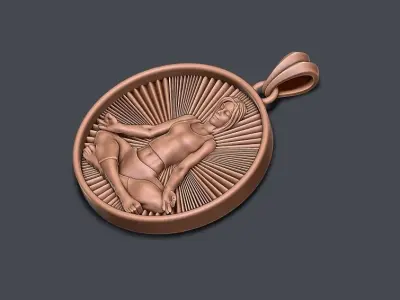 Yoga pendant 3D print model