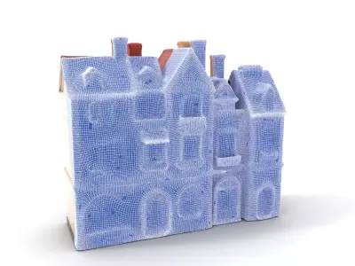 Victorian Townhouse model pack Low-poly 3D model