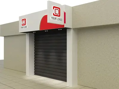Car service entrance logo sign a615c 3D model