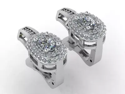 Women Earrings 3DM STL Womens Earring Renders 3D print models   3D print model 26