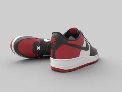NIKE air force Red 3D model