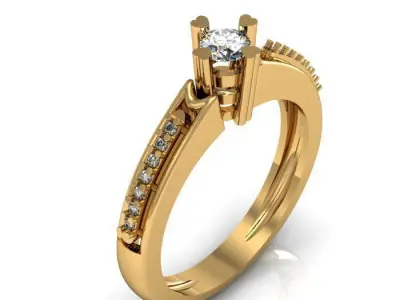 engagement ring 3D print model 36