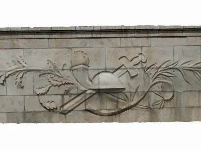 Relief Wall Low-poly 3D model