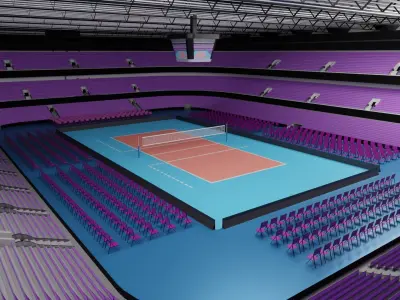 Volleyball Stadium Low-poly 3D model